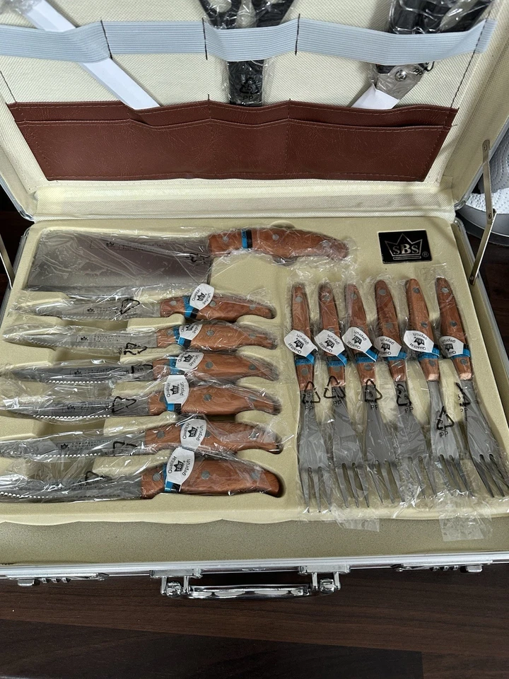 NEU: Chefkoch-Koffer m. 25 tlg. Messerset * SBS * Grillzubehör - Bild 3 von 4