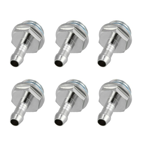 New 6 Pcs Barb Fittings Connector Replacement Parts For Water Tank Cooling - Afbeelding 4 van 8