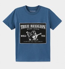 Image of True Religion Men's T-Shirt Graphic Mesh Logo Half Sleeve Crew Neck Cotton Tee