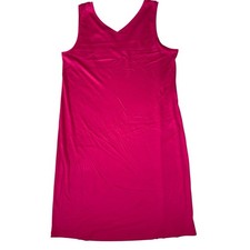 NWT Hanro Fuchsia Pink Sleeveless Cotton Nightshirt Womens Size Small