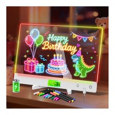 Rechargeable Lumi LED Drawing Board with 12 13.7"x10", White-rechargeable
