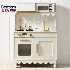 Best Choice Products Toddler Kitchen Playset, Wooden Cottage Kids Play Kitchen w