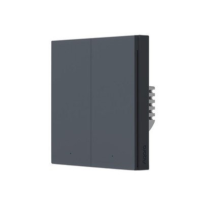 Aqara Smart Wall Switch H1(With Neutral, Double Rocker) grau - (HomeKit)