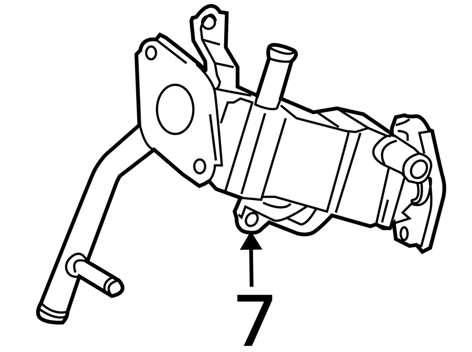 Toyota Prius 2011-2017 25601-37010 EGR Pipe Fits Prius V 2012-2017, Lexus CT200H - Image 4 of 4