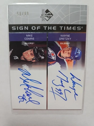 2002 Upper Deck Sp Authentic  # GC  Gretskey/Comrie 98/99 Signed