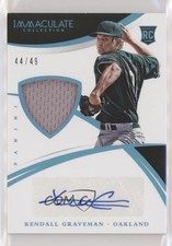 2015 Immaculate Rookie Material Autos Blue 44/49 Kendall Graveman #107 Auto no9