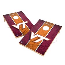 2x4 Cornhole Set Virginia Tech Hokies Solid Wood Regulation Size Boards