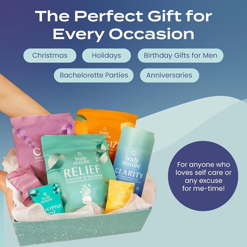 6 Pack Aromatherapy Shower Steamers Christmas Stocking Stuffer Relaxation Gift - Picture 6 of 9