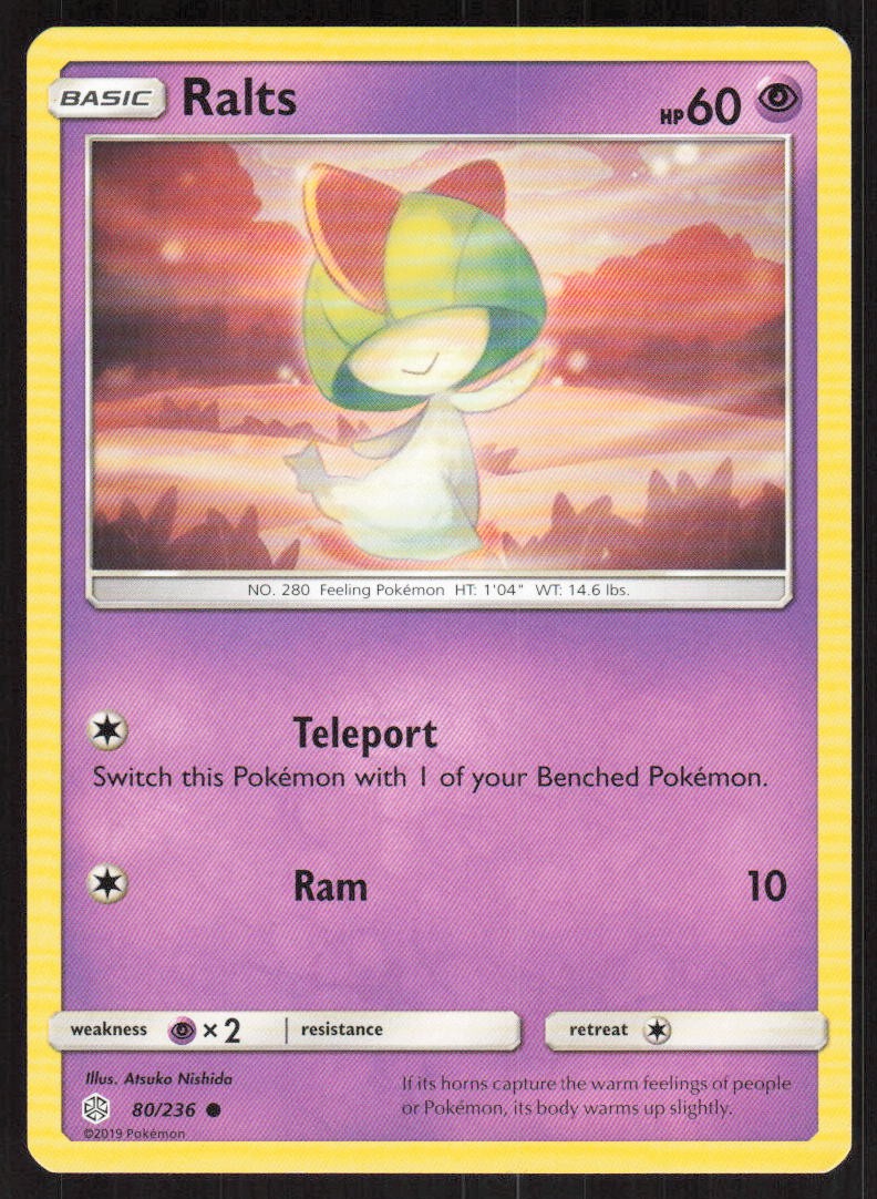 Pokemon Ralts Common 80/236 SM - Cosmic Eclipse LP