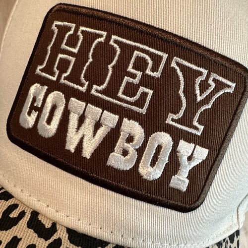 Hey Cowboy Snapback Hut Damen David und Young Leopard Gepard Print Patch - Bild 6 von 9