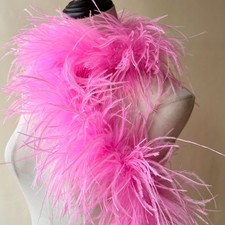 5Ply Fluffy Ostrich Feathers Boa 2 Yards Long Boas  for Party Costumes