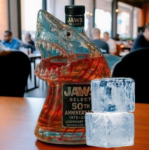 Jaws 50th Anniversary Whiskey Bottle Unique Transparent Limited Edition Gifts - Picture 4 of 10