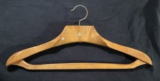19" VINTAGE HEAVY WOODEN COAT SUIT HANGER " Boilux " MADE IN BELGIUM