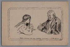 THE STORY OF AN EMPTY SLEEVE MOSELEY WARE Signed Art postcard D11