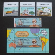 SAMOA - 1974 SCARSO CENTENARIO DI UPU SET CON FOGLIO RICORDO MINT RR