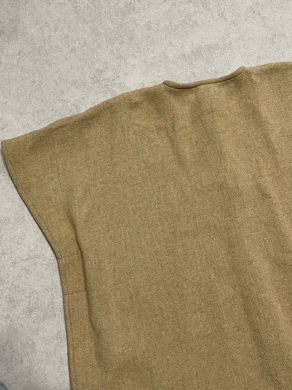Rare Max&Co By Max Mara Wool Poncho Beige Women`s Coat Size 06 US 42 IT image 9