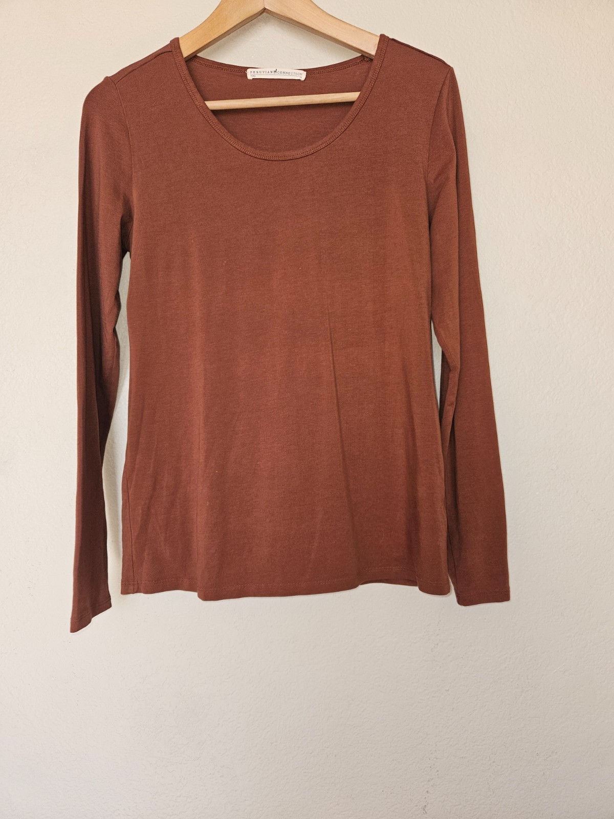 Peruvian Connection Layering Tee Size Medium Nutm… - image 2