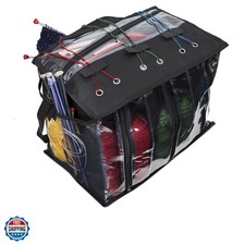 Knitting Organizer By : Portable Knitting Yarn Storage Bag With Multiple Pock...
