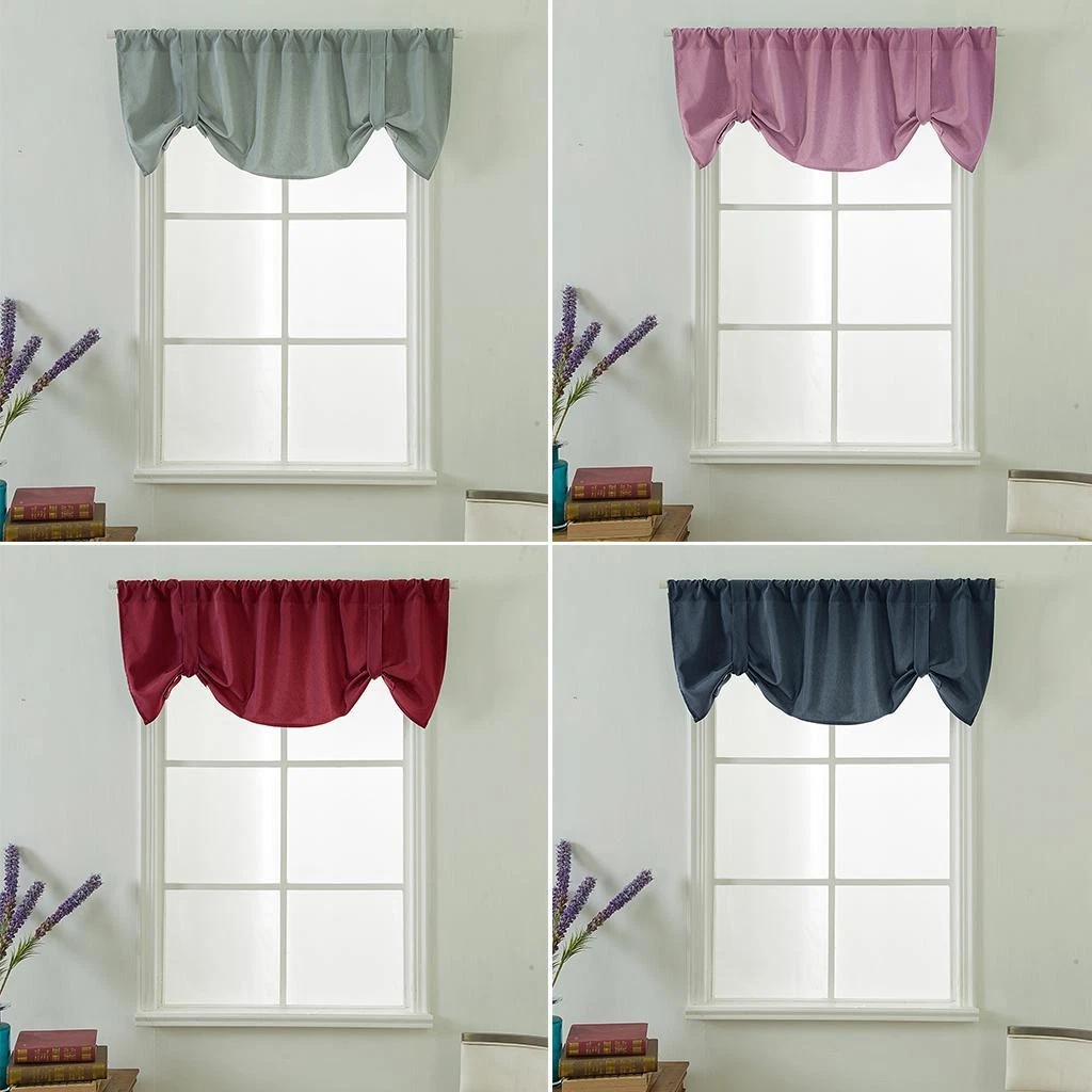 1 Panel Soft Polyester Voile Valance Tier compatible with