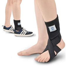Flexi Wrap Foot Drop Brace - AFO Ankle - Support for Walking and Black