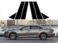 6pc Set Door Trim Pillar Posts Glossy Black Cover Window For Vw Passat 2011-2019