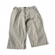 Ralph Lauren Women Tan Flat Front Crop Chino Pants Size 18w