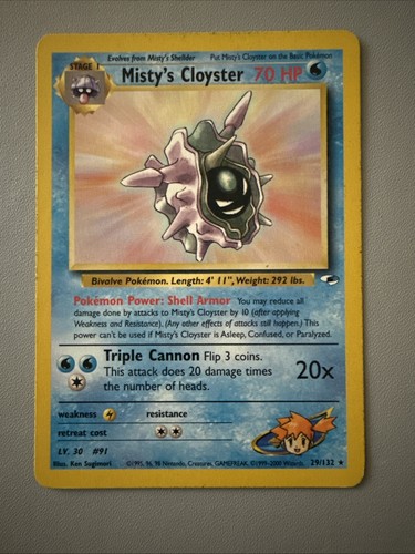 Pokémon TCG Misty's Cloyster 29/132 - Gym Heroes Regular Rare Non Holo Card