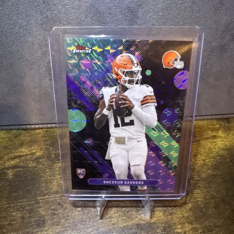 2025 Topps Finest Shedeur Sanders #/20 Black Geometric Rookie Cleveland Browns