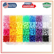 700pcs Pony Beads Kit 28 Colors 6x9mm Plastic Kandi Beads for Jewelry Making