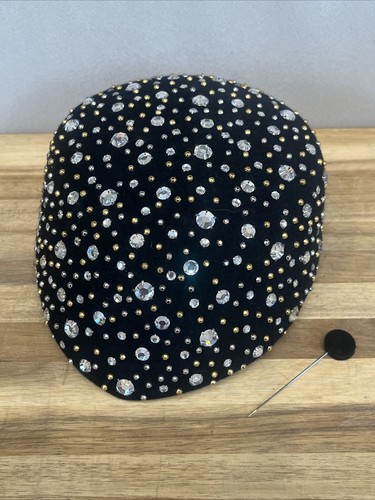 VtG Rare Frank Olive Private Collection Wool & Rhinestone Gold Silver Detail Hat - Picture 10 of 16