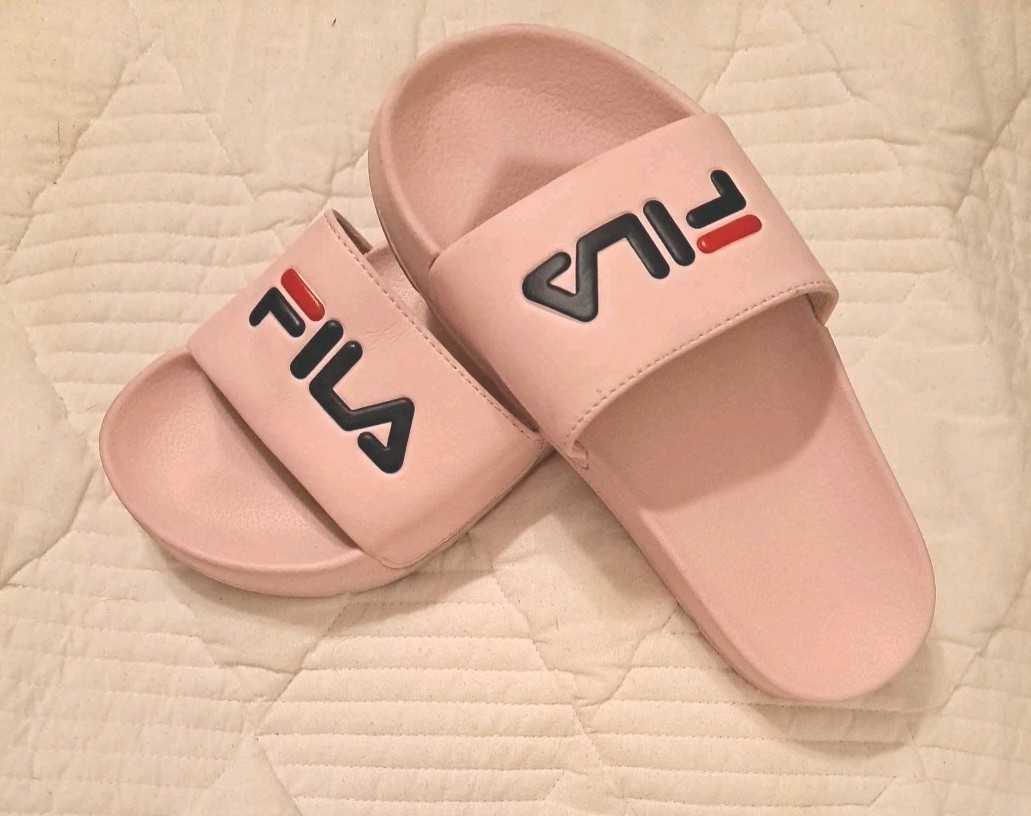 Sandali donna FILA Drifter Slides rosa chiaro leggeri taglia 5 acqua piscina spiaggia