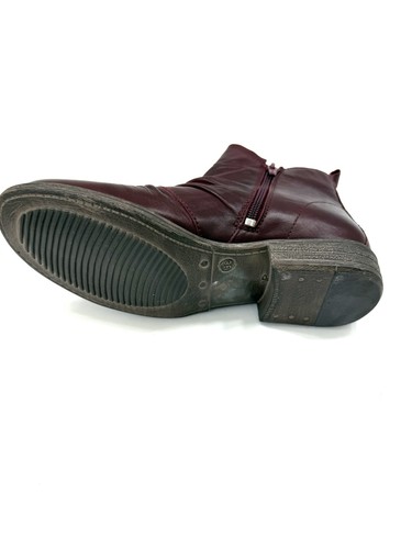 Miz Mooz Leslie Women's Buckle Fashion Booties Burgundy Size 36 ($) - Picture 9 of 9