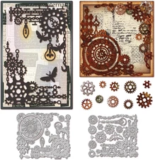 Industrial Corner Cutting Dies for Card Making Gears Background Cut Die for DIY