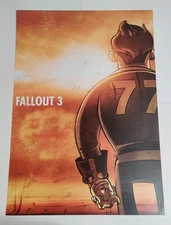 Bethesda Fallout 3 Vault 77 Poster Signed by Fallout Devs 2008 PAX Promo Rare