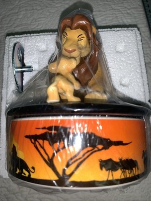 Disney Schmid Music Box The Lion King Simba Mufasa Circle Of Life 1994 NOS