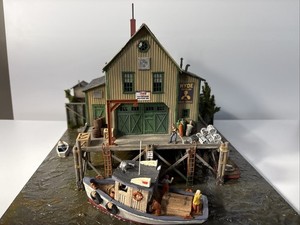 HO Waterfront Diorama, Captain Jack’s Boat Repairs
