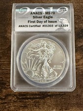 2012 Grade MS 70 ANACS Certified Silver Bullion Coins for sale | eBay