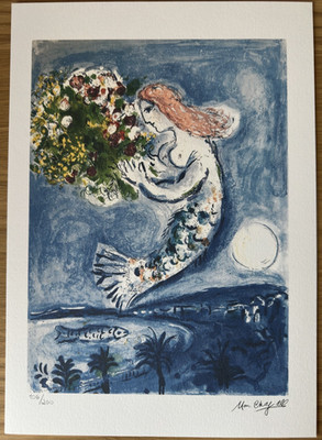 Marc Chagall Signed & Numbered Edition Lithograph ''La Baie des Anges''