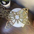 Vintage Leonard Footed Silverplated Butterfly Trivet Hotplates/Wall Hangings  