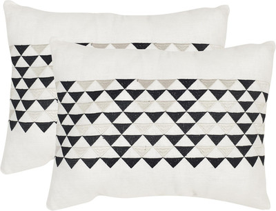 Geo Mountain Slate Throw Pillows, Set of 2, 20x20-Inch by