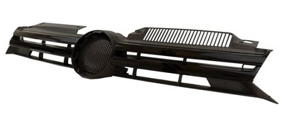 Sport Grill Kühlergrill schwarz glänzend für VW Golf 6 08-12 mit Emblem Halter