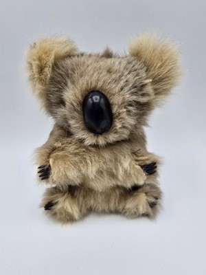 KOALA Vintage Australian Souvenir Real Fur Toy Bear Tourist Gift Small 6'' Tall