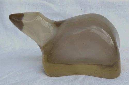 Vintage Hoselton Studios Canada RARE Polor Bear no. 18 Acrylic MCM Sculpture