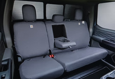 Ford F150 F250 F350 Carhartt Rear Seat Covers Gray 6040 With Center Arm Rest