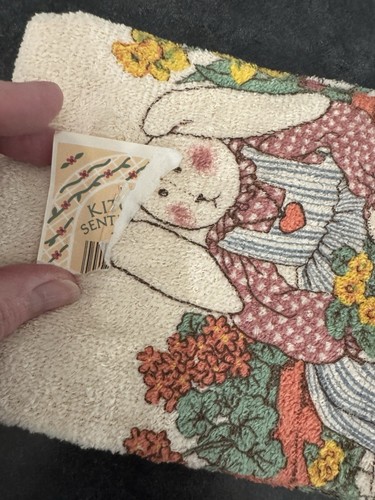 NEU MIT ETIKETT VINTAGE KÜCHENTUCH Kaninchen DRUCK KANONE USA Oma Kern Landhaus Kern - Bild 4 von 5