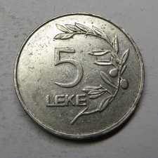 Albania 5 Leke 1995 Nickel Plated Steel KM#76