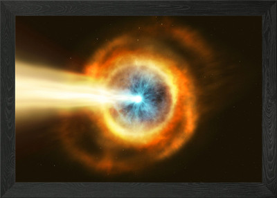 gamma ray burst Framed Wall Art Poster Canvas Print Picture
