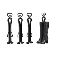 3PCS Plastic Black Boots Shoes Upright Stand Holder Rack Storage Hard Holder