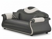 2-Sitzer Couch Schwarz Weiß Modern Elegantes Sofa Wohnzimmer Design