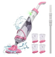 Enhulk Cordless Pool Vacuum, 60-Min Runtime, Telescopic Pole
